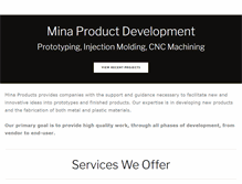 Tablet Screenshot of minaproducts.com